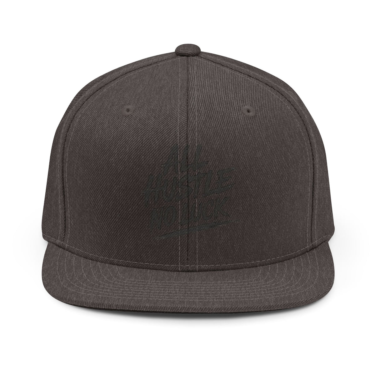 Snapback Hat – "All Hustle No Luck" Motivational Streetwear Cap