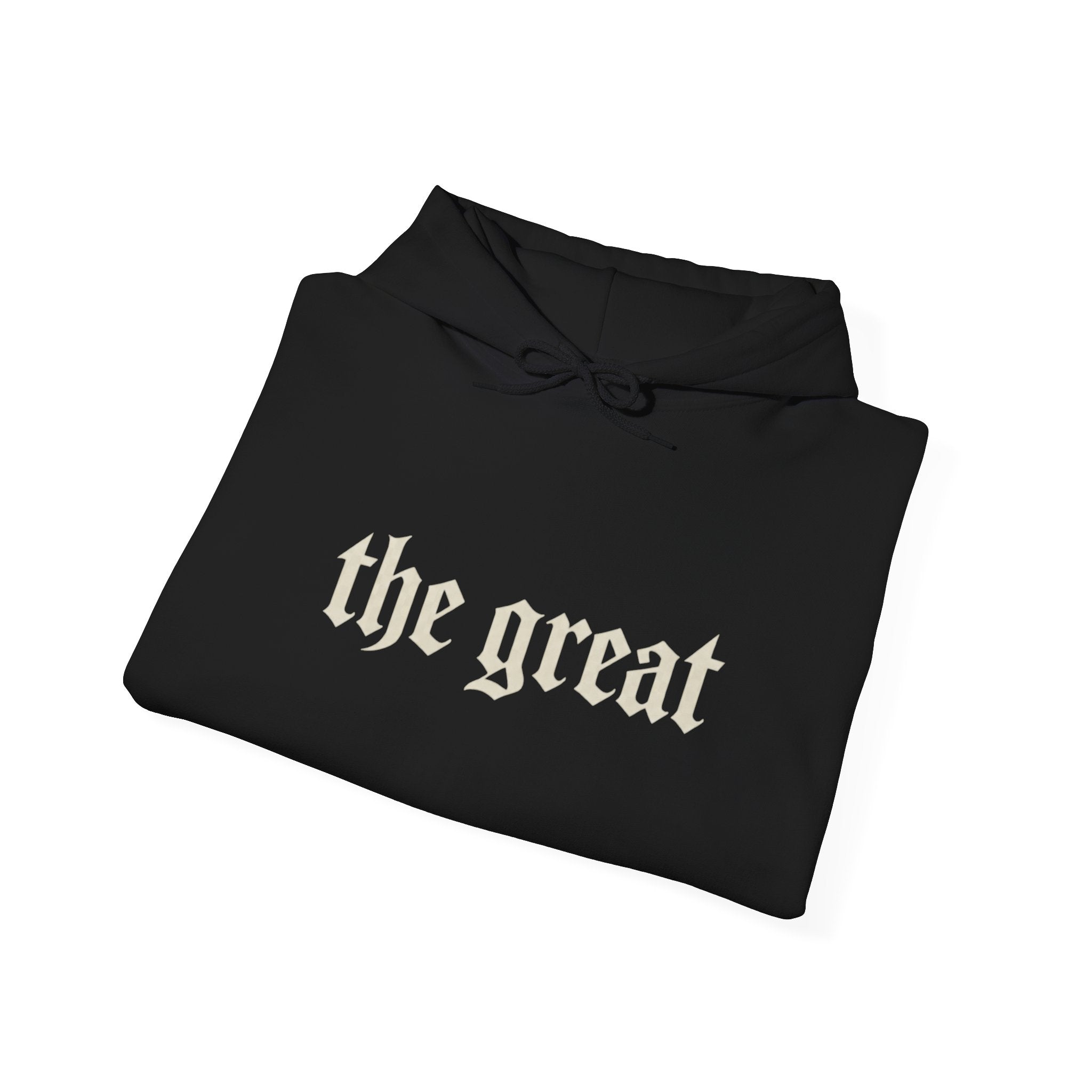 The Great Hoodie - Minimalist Gold Gothic Lettering Pullover