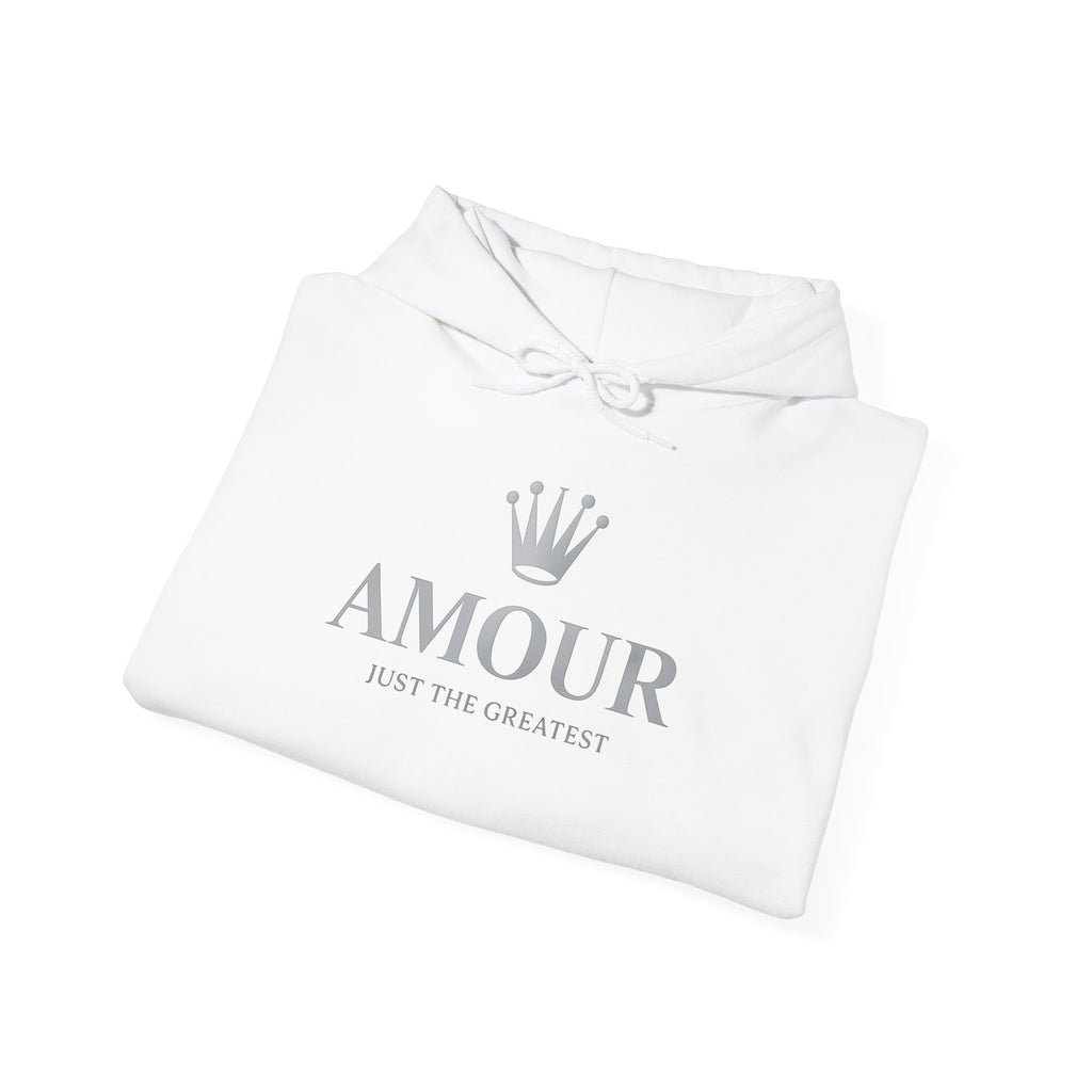 Amour just the greatest Crown Hoodie — Chic 'Amour' Graphic Pullover