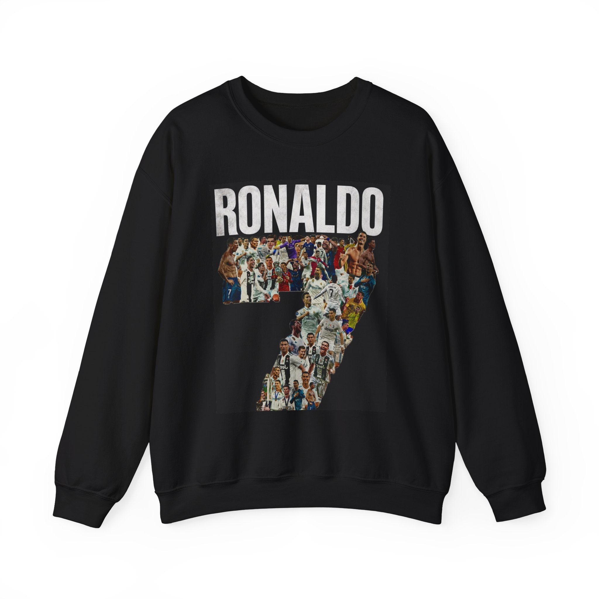 Ronaldo 7 Collage Sweatshirt | Soccer Jersey Number Crewneck