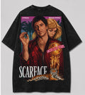 Scarface World Is Yours Oversized Acid Wash Tee