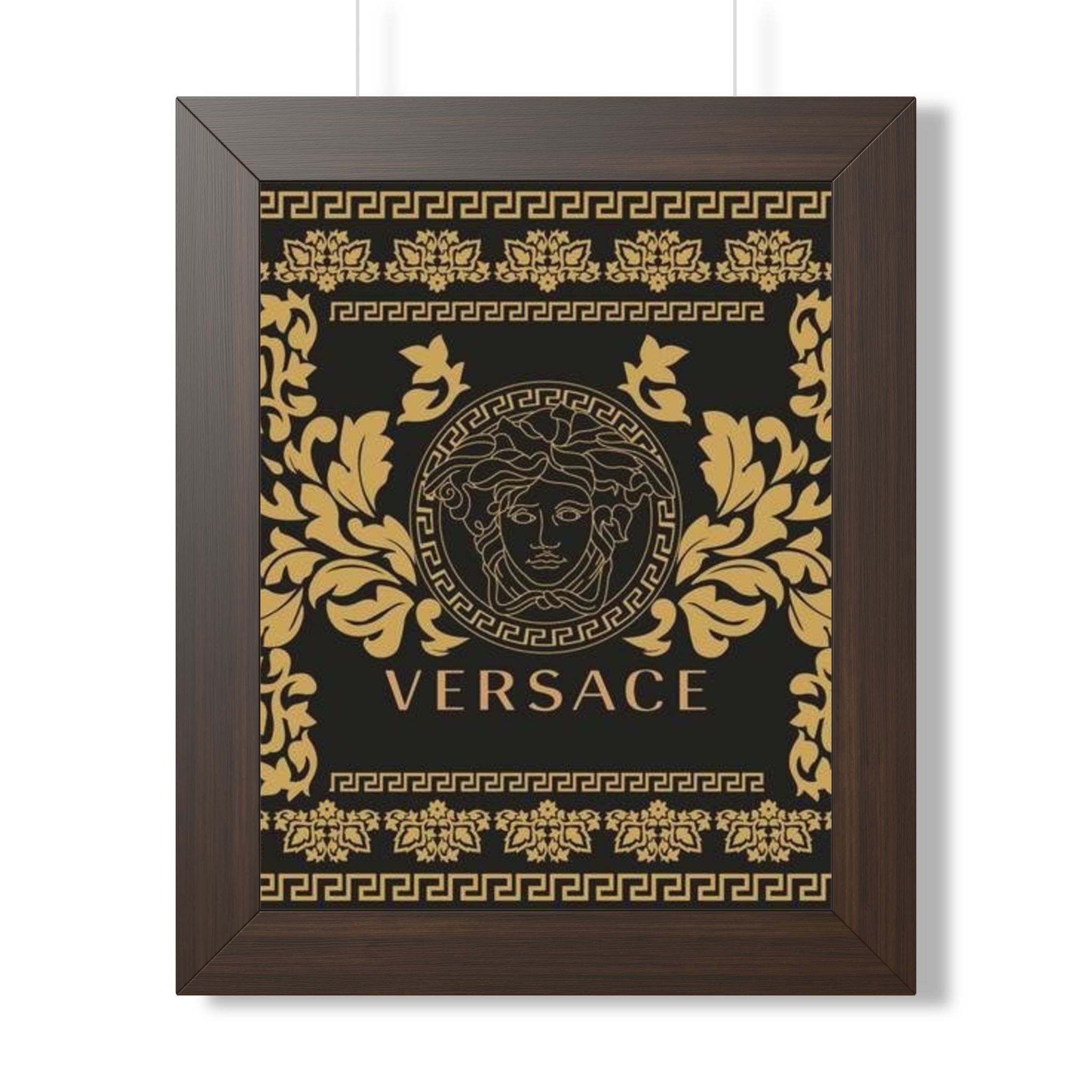 Framed poster Versace Medusa Gold