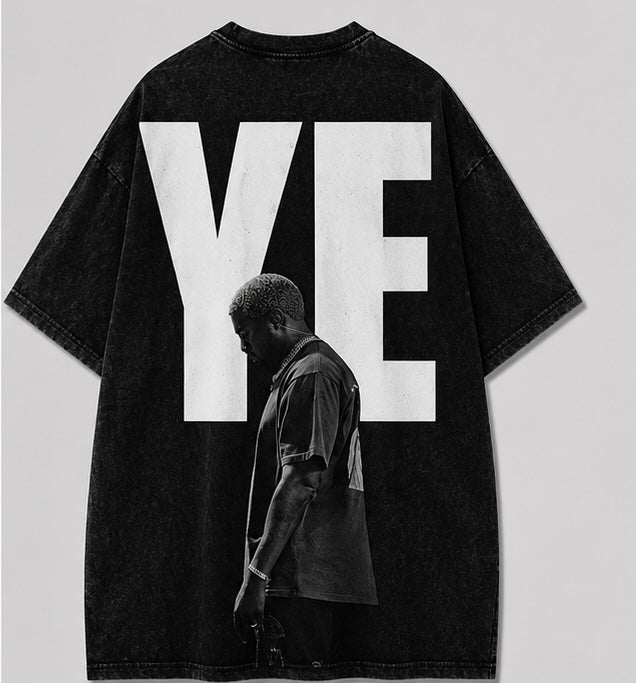 YE Minimal Oversized Acid Wash Tee