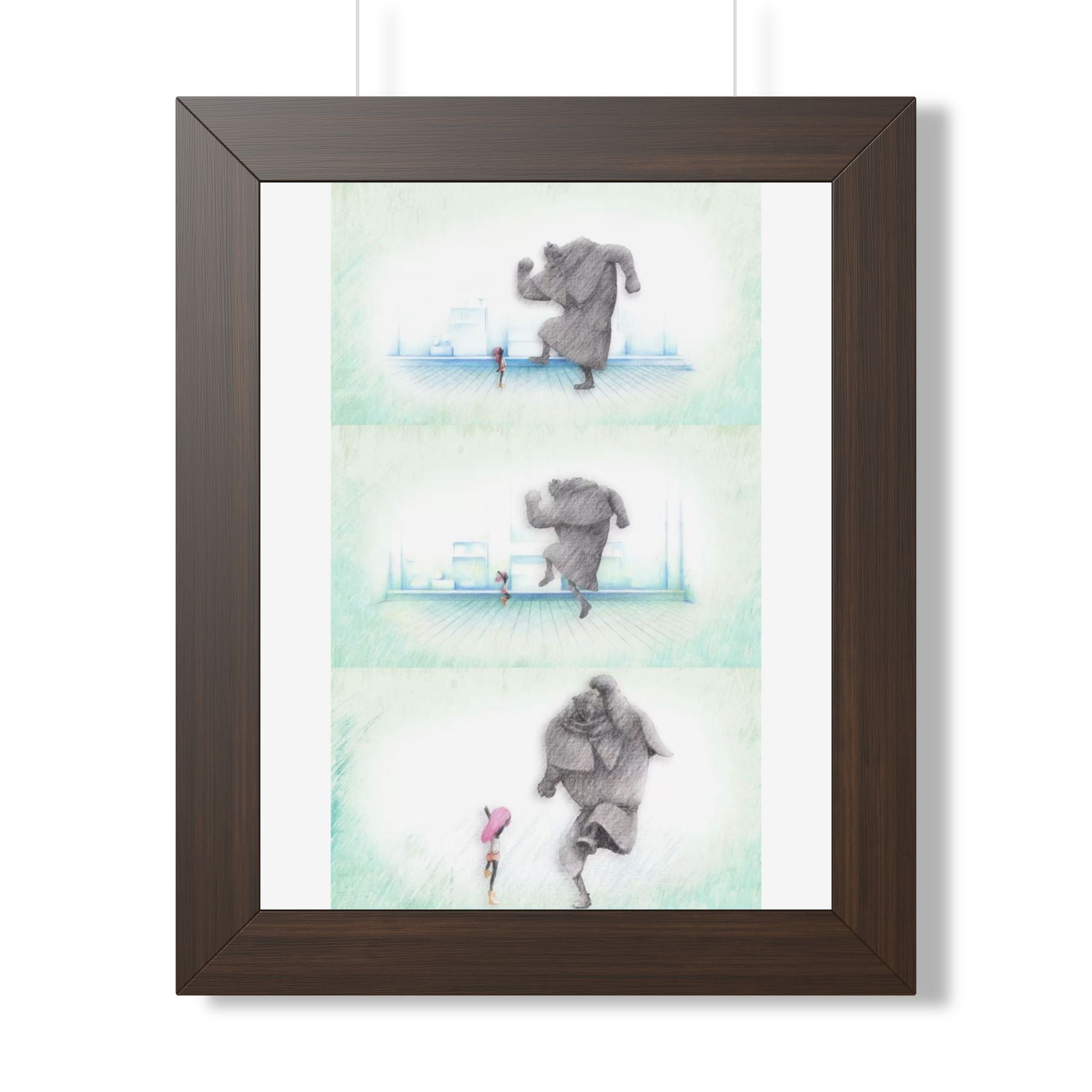 Framed Poster kuma and bonney  —  Wall Art