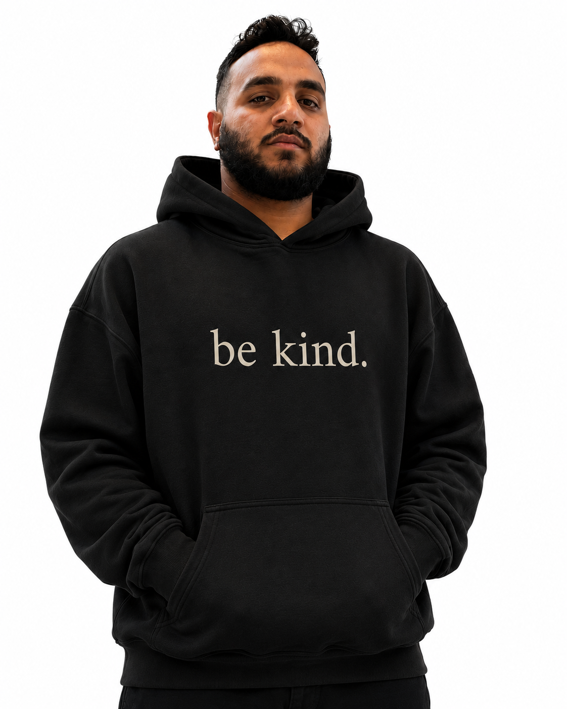 be kind. Hoodie — Minimal Positive Message Hooded Sweatshirt