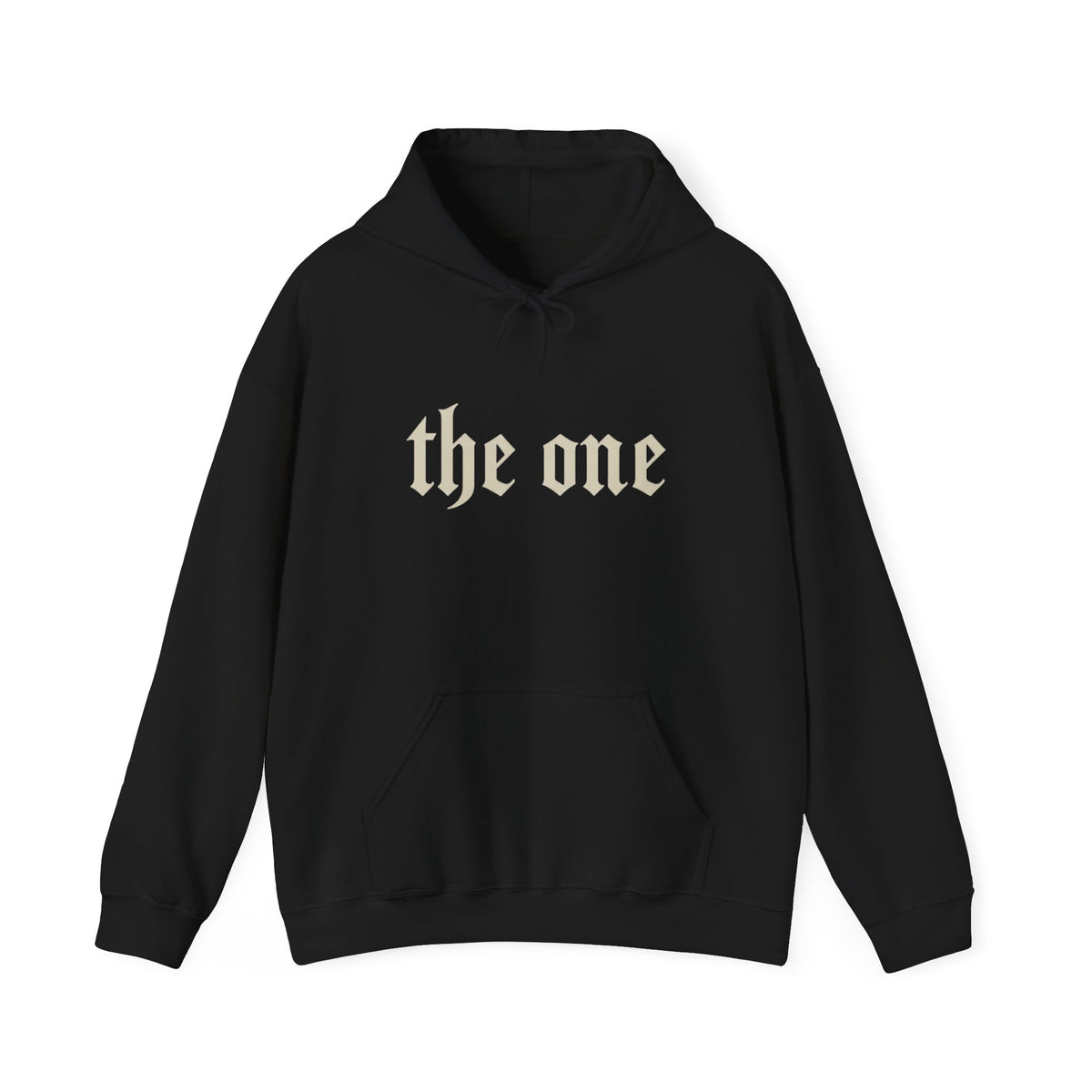 The One Hoodie — Minimal Gothic Script Pullover