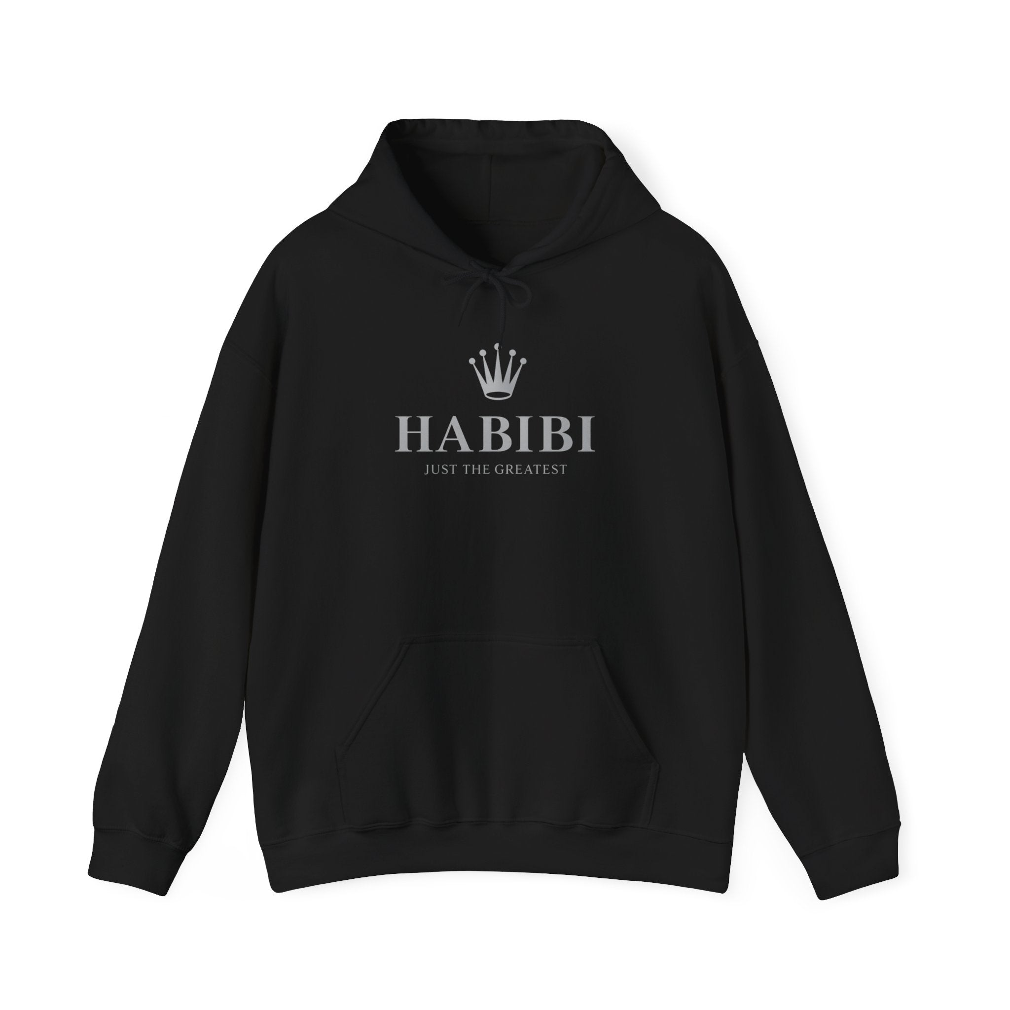 Habibi just the greatest Crown Hoodie — 'Habibi' Typography Hooded Sweatshirt for Loved Ones