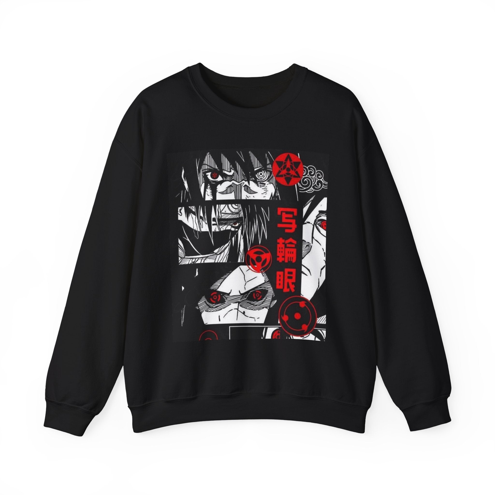 Uchiha Sharingan Eyes Crewneck Sweatshirt | Anime Manga Uchiha Design