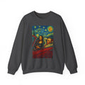 Mona Lisa and Van Gogh Starry Night sweatshirt | Art Mashup Crewneck