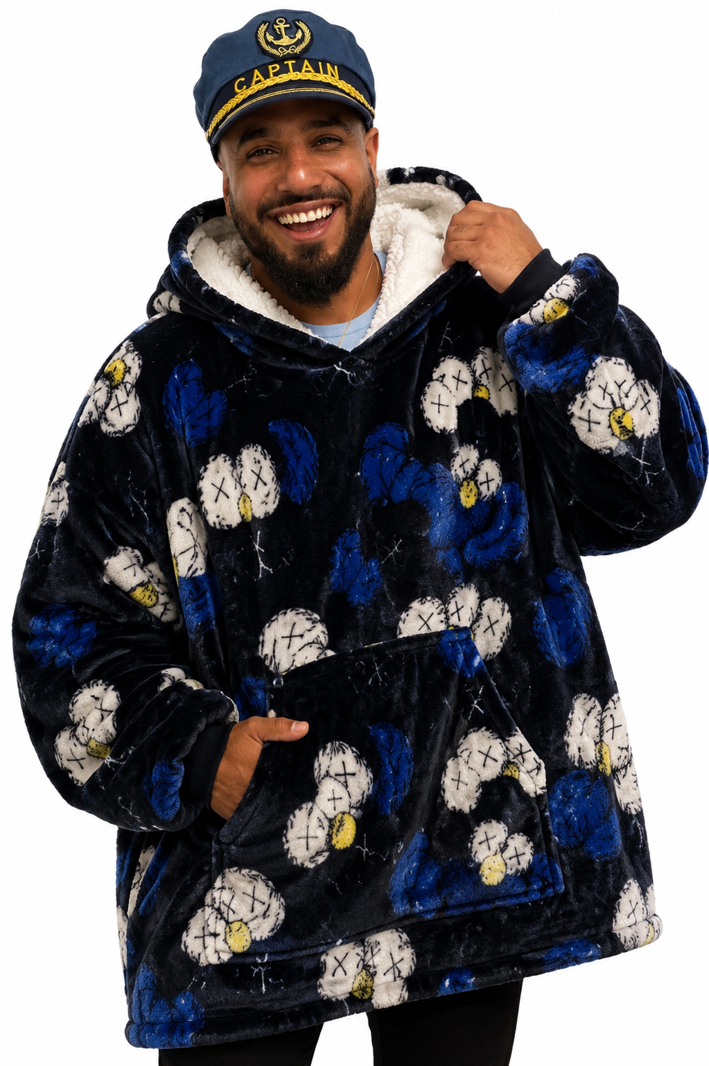 KAWS Elmo Blue Oversized Blanket Hoodie