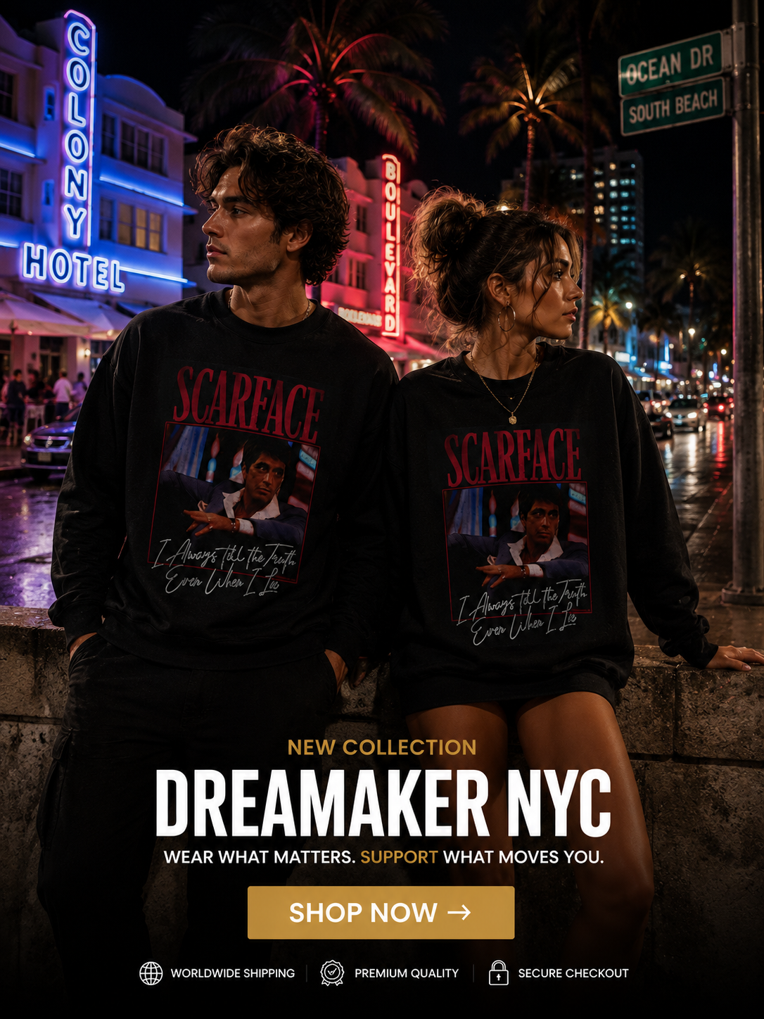 Scarface movie poster sweatshirt | Tony Montana graphic crewneck