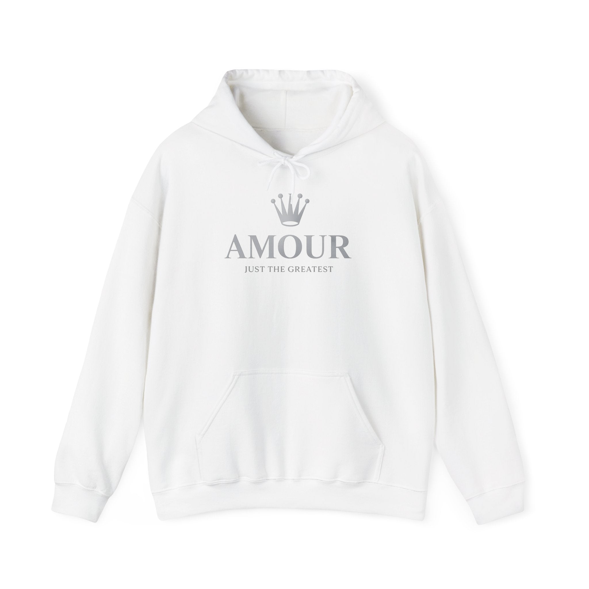 Amour just the greatest Crown Hoodie — Chic 'Amour' Graphic Pullover