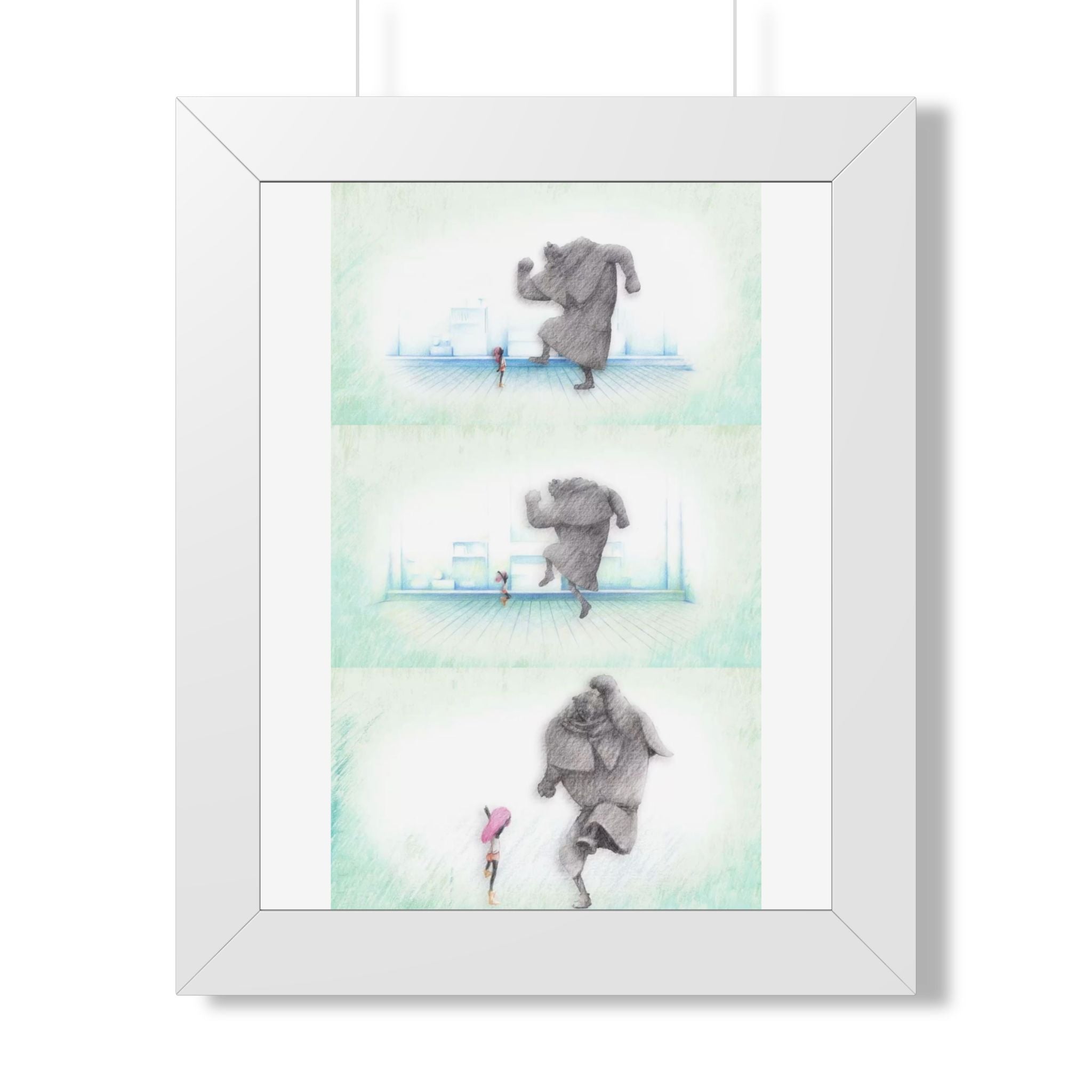 Framed Poster kuma and bonney  —  Wall Art