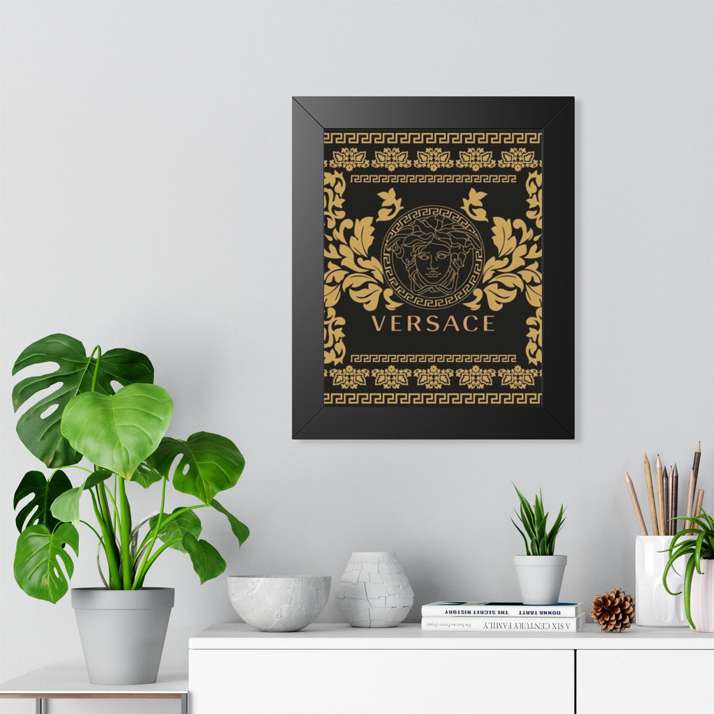 Versace Medusa Gold Framed Poster
