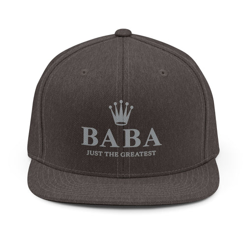 Baba Snapback Hat — "BABA Just the Greatest" Crown Dad Cap