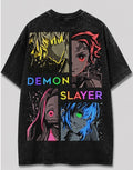 Demon Slayer Neon Oversized Acid Wash Tee