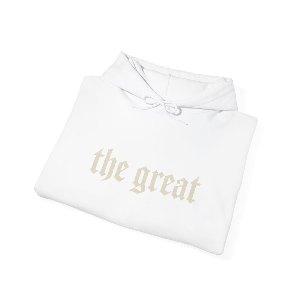 The Great Hoodie - Minimalist Gold Gothic Lettering Pullover
