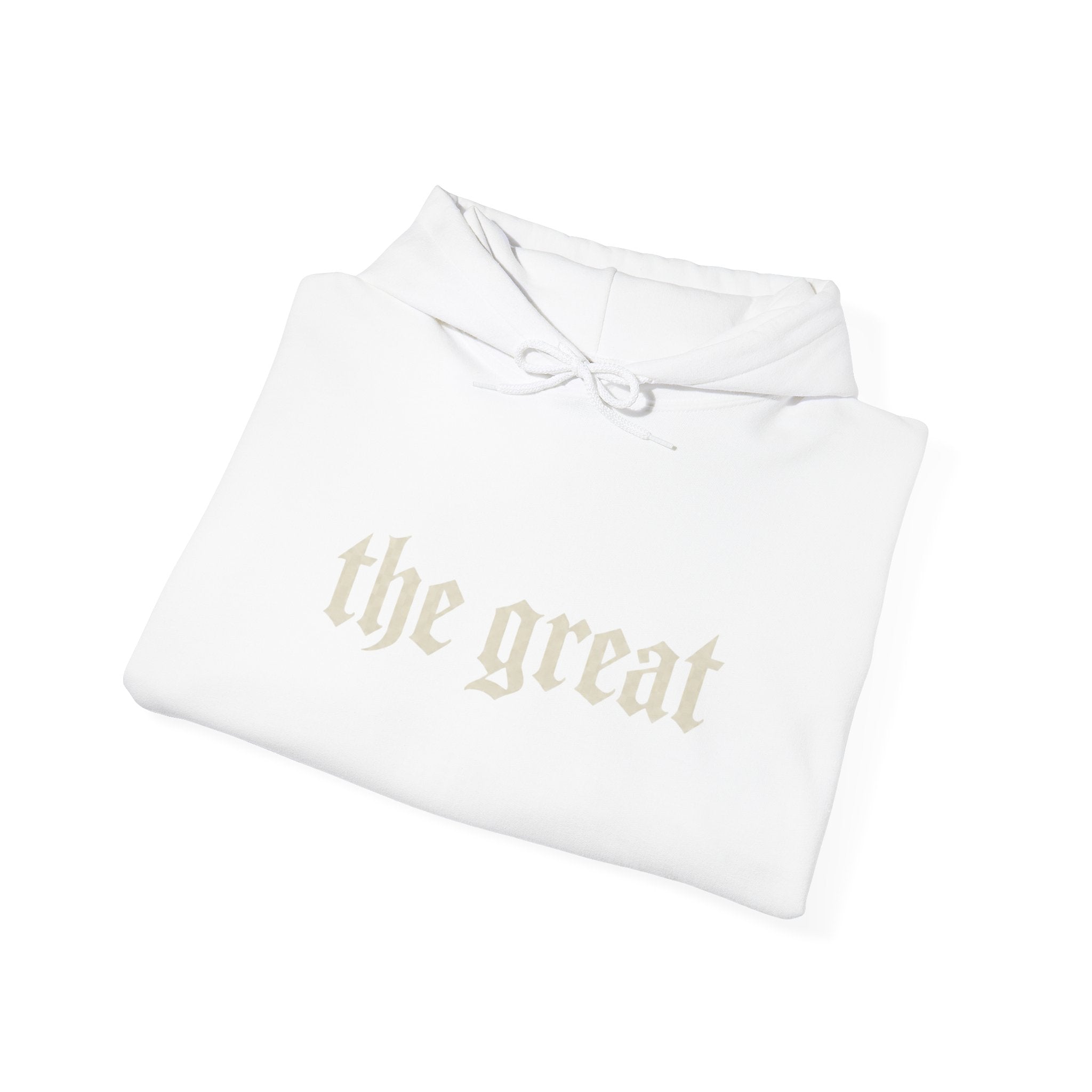 The Great Hoodie - Minimalist Gold Gothic Lettering Pullover