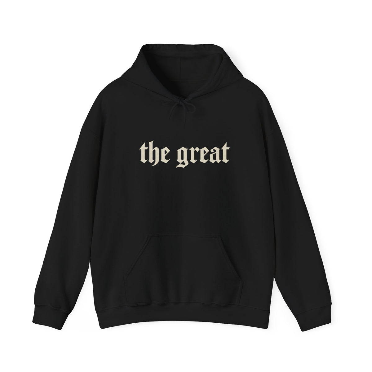 The Great Hoodie - Minimalist Gold Gothic Lettering Pullover