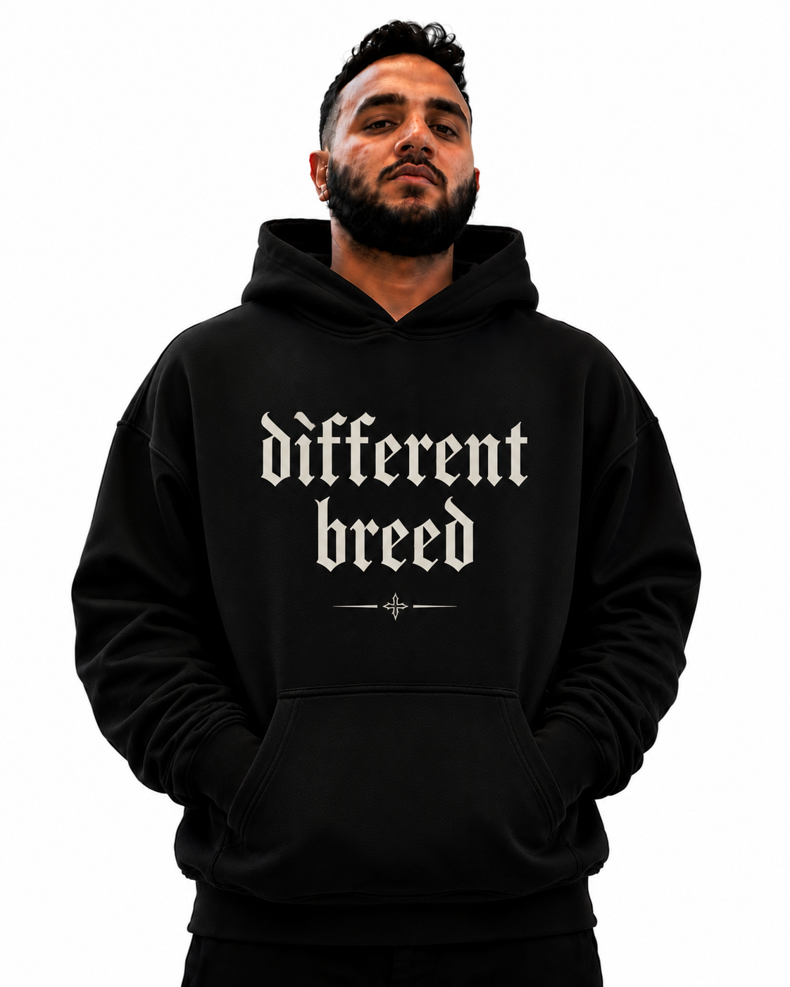 Different Breed Hoodie – Gothic Script Graphic Pullover