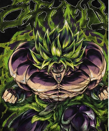 Broly Rage Acid Wash Oversized Tee