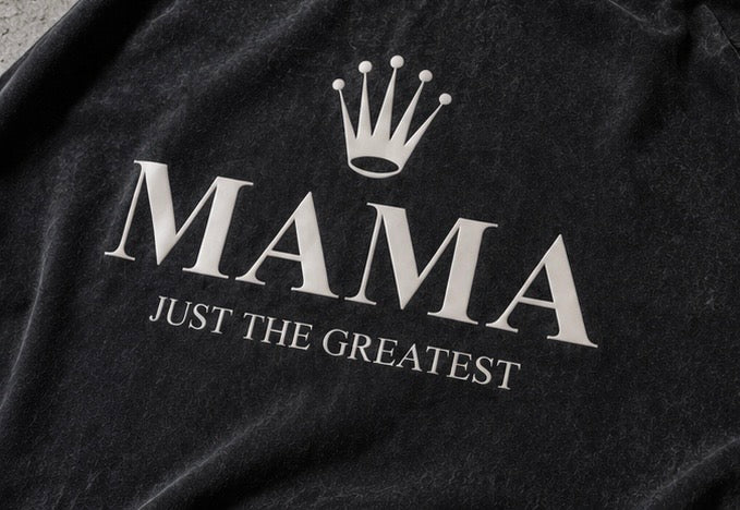 Mama Just The Greatest Oversized Acid Wash Tee