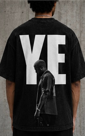 YE Minimal Oversized Acid Wash Tee