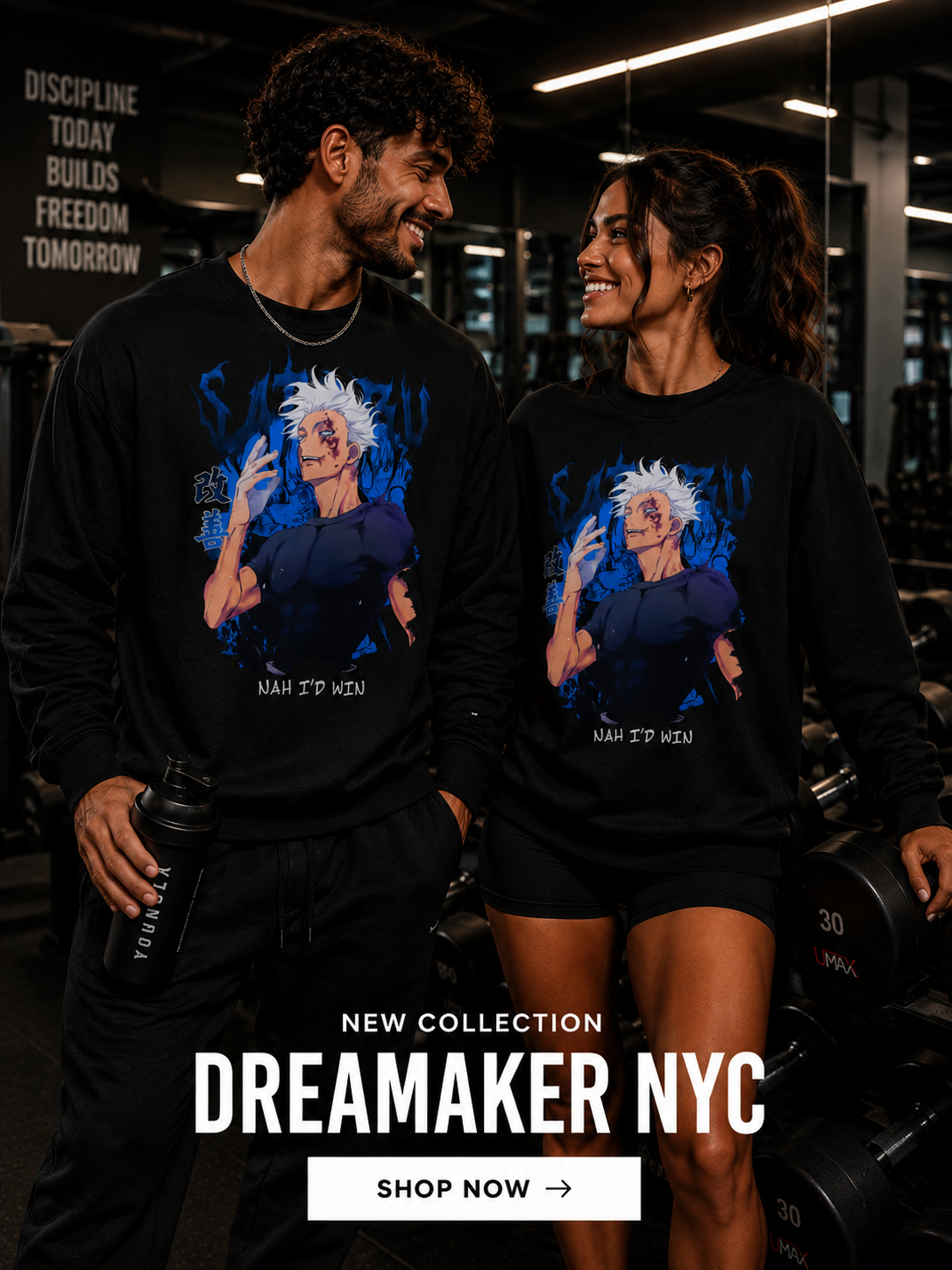 Gojo nah i will win sweatshirt Nah I d Win graphic crewneck