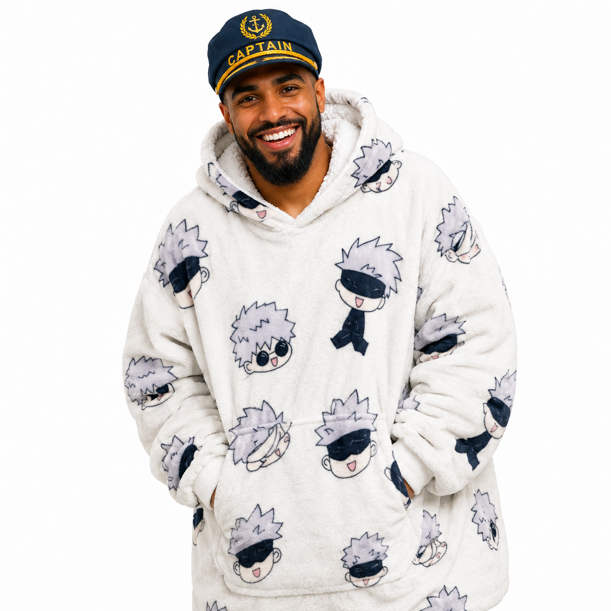 Gojo Inspired Oversized Blanket Hoodie