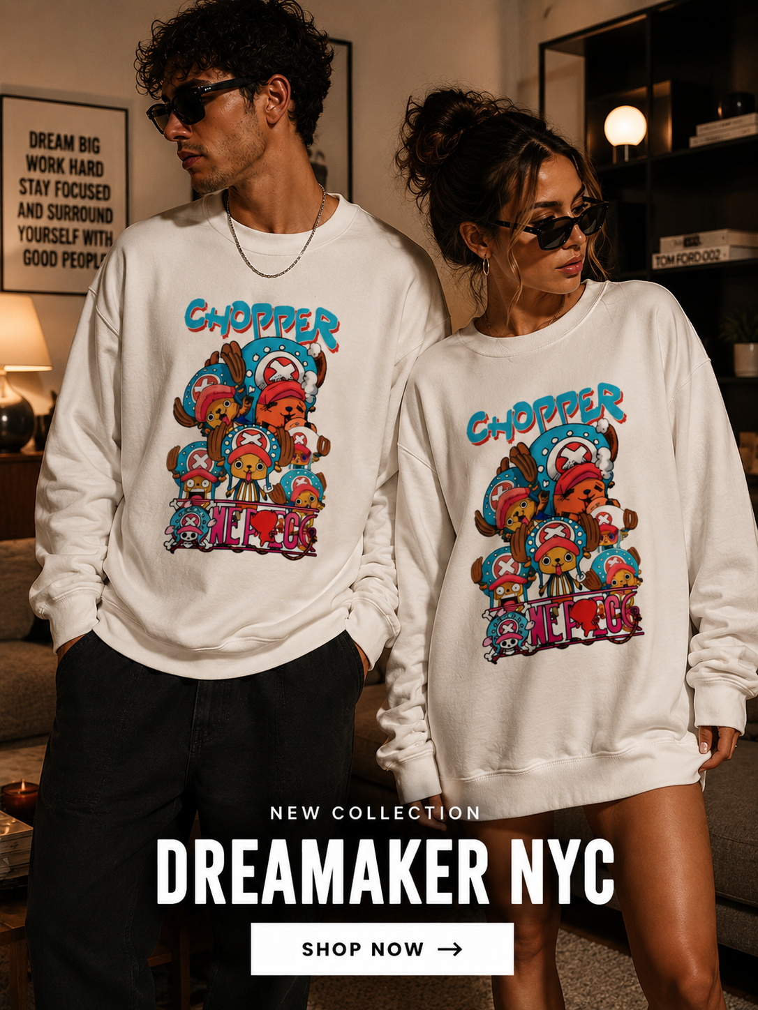 Chopper one piece crewneck sweatshirt | anime chibi pirate design