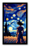 Goku Under the Starry Night – Anime Art Poster
