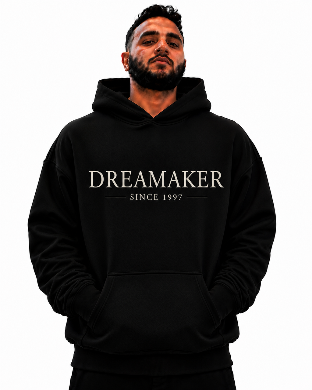 DreaMmaker Hoodie — Minimalist 'Dreammaker Since 1987' White Pullover