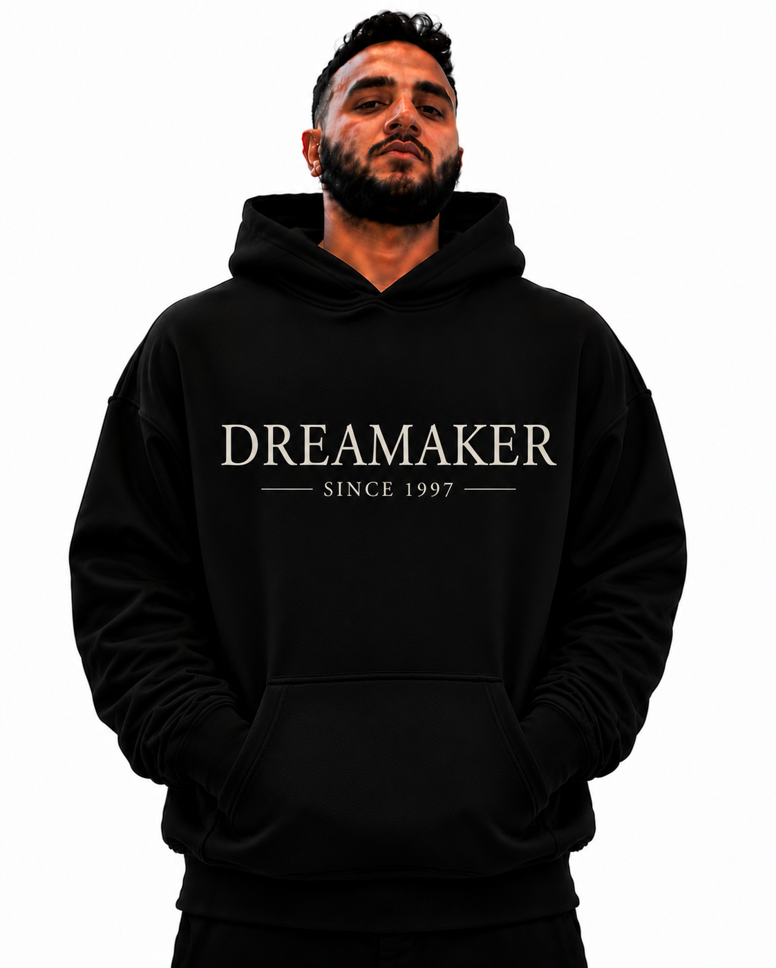 DreaMmaker Hoodie — Minimalist 'Dreammaker Since 1987' White Pullover