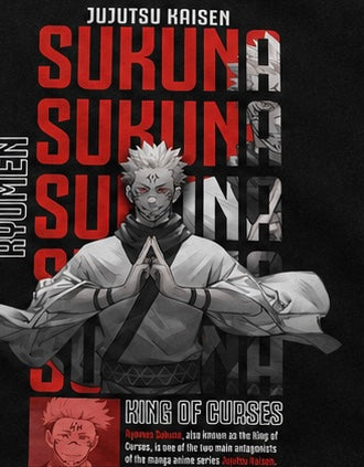 Sakuna King of Curses Oversized Acid Wash Tee