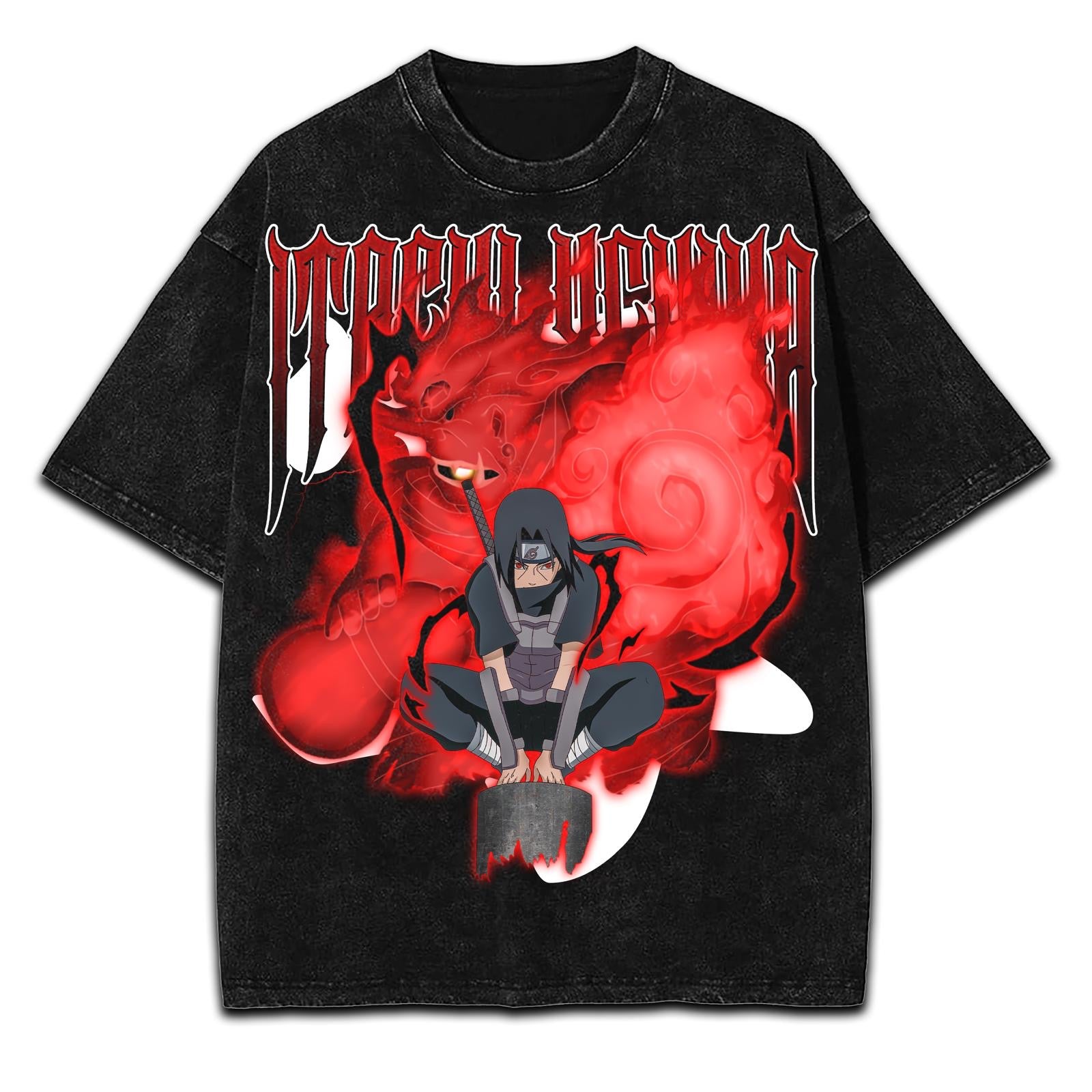itachi uchiha vintage oversized tee