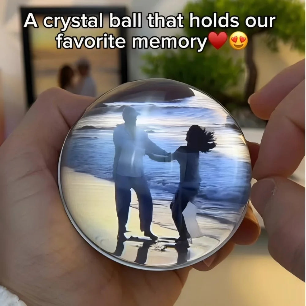 3D Video Crystal Ball DIY Memory Art Glass Ball Lamp Spherical