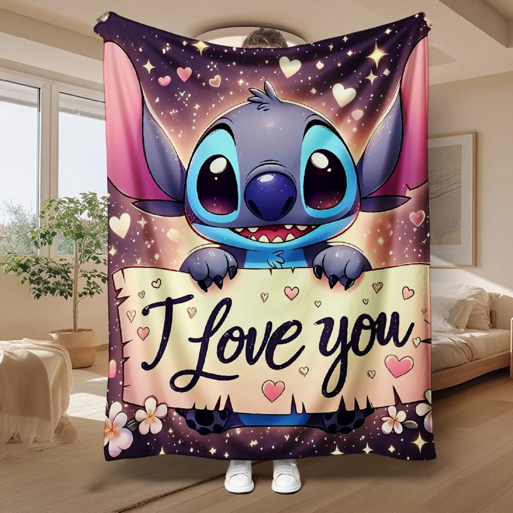 Disney Classic Stitch Star i love you blabket