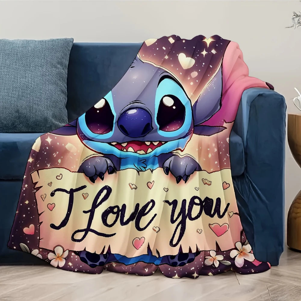 Disney Classic Stitch Star i love you blabket