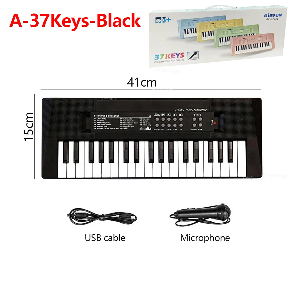 37 Keys Kids Electronic Piano Organ keyboard with Microphone