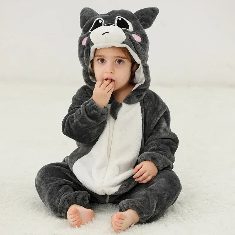 Baby Rompers  Kigurumi Lion Costume For Girls Boys Toddler Animal Jumpsuit Infant Clothes Pyjamas Kids Overalls