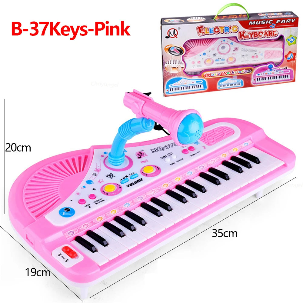 37 Keys Kids Electronic Piano Organ keyboard with Microphone