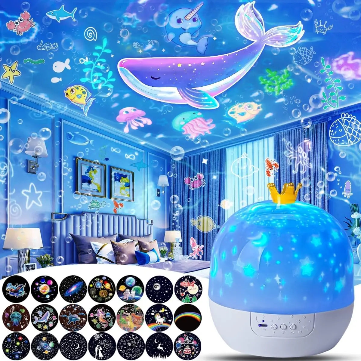 Star Galaxy Projector 21 in 1 Starry Sky Projector with 360°
