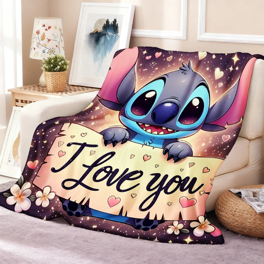 Disney Classic Stitch Star i love you blabket