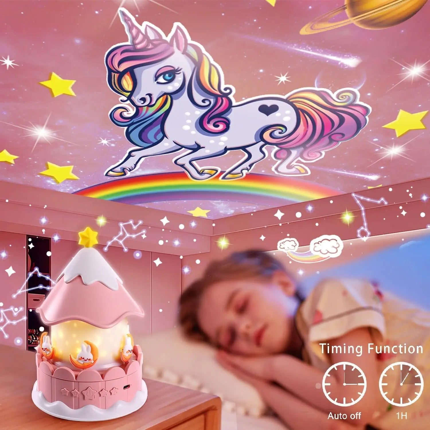 Star Galaxy Projector 21 in 1 Starry Sky Projector with 360°