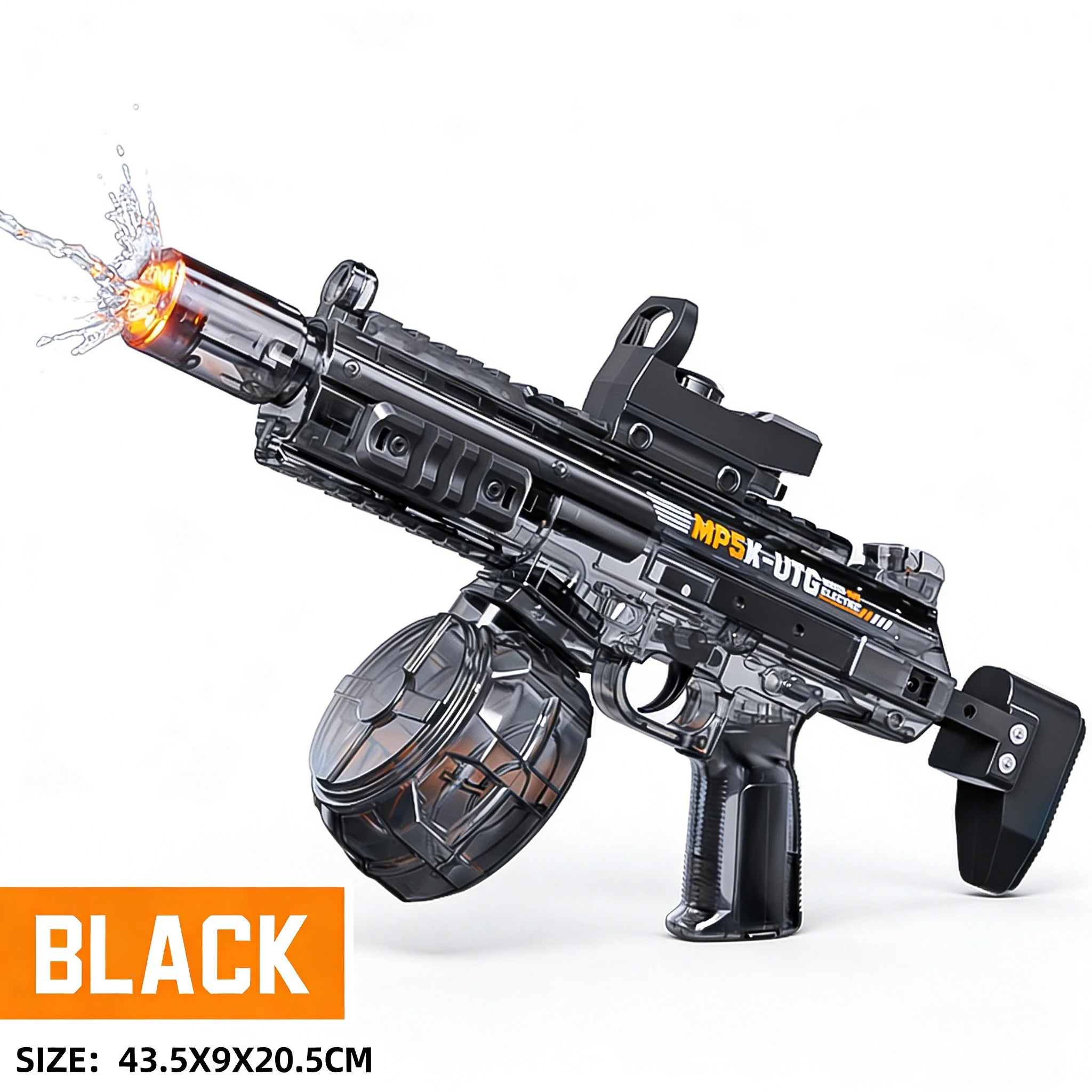 Simulated Firing and Recoil Electric Water Gun Toys Children Automatic Sensor Lights Water Pistol
