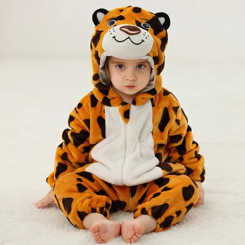 Baby Rompers  Kigurumi Lion Costume For Girls Boys Toddler Animal Jumpsuit Infant Clothes Pyjamas Kids Overalls