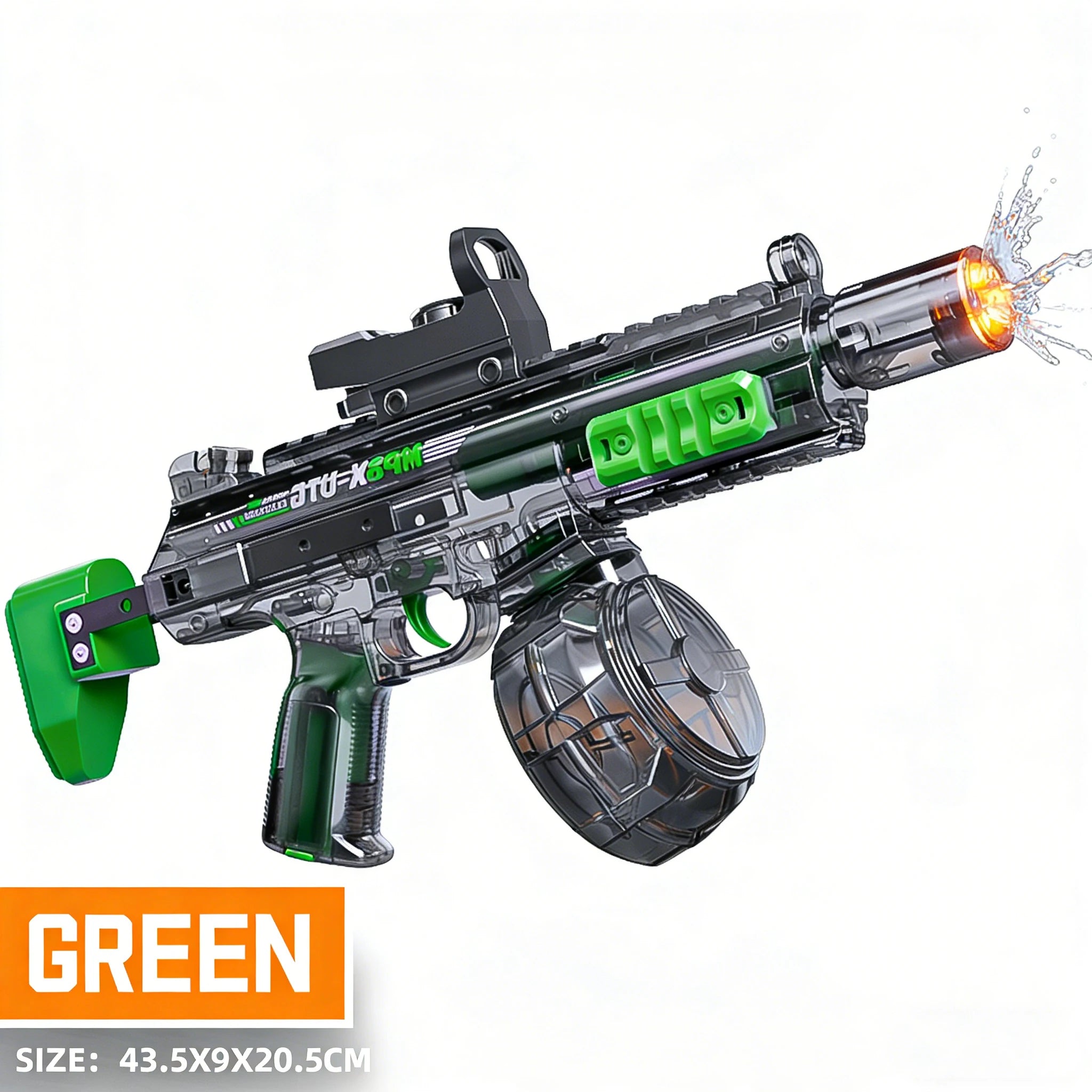 Simulated Firing and Recoil Electric Water Gun Toys Children Automatic Sensor Lights Water Pistol
