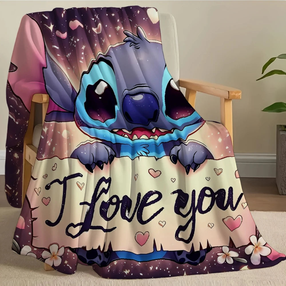 Disney Classic Stitch Star i love you blabket