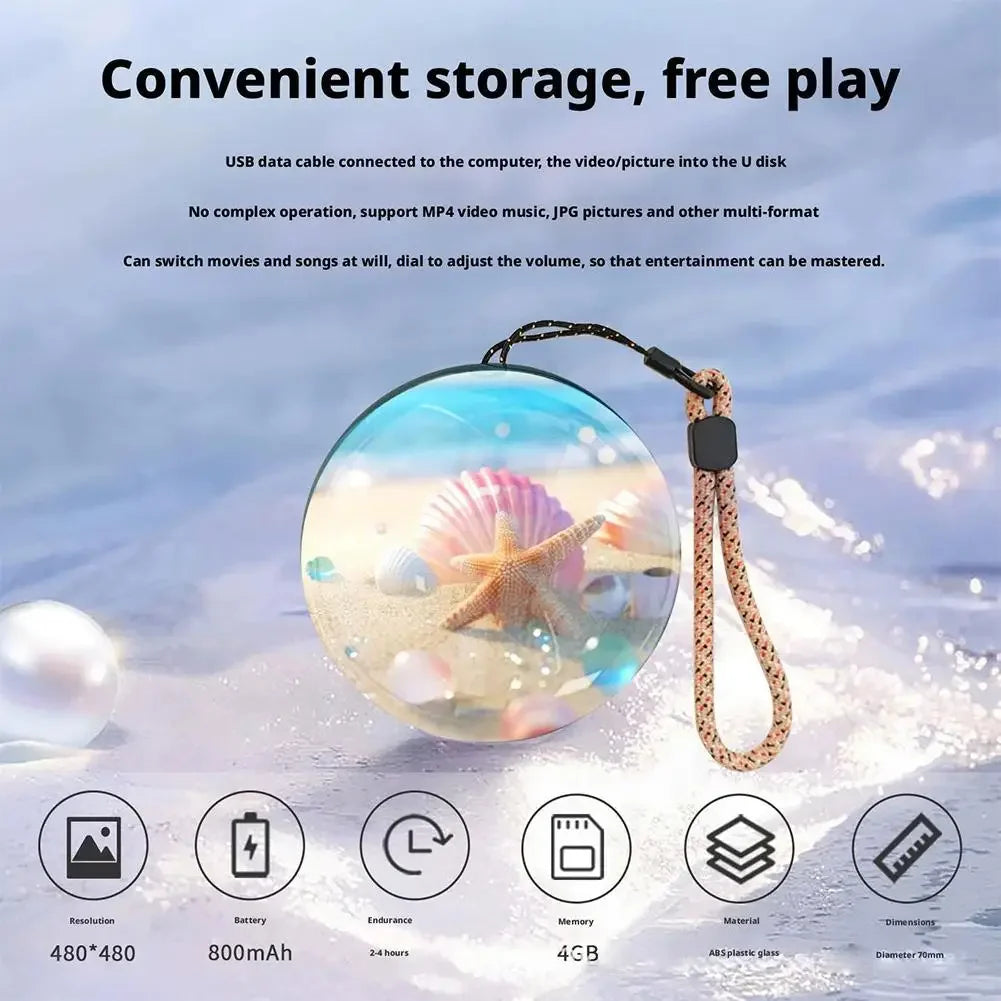 3D Video Crystal Ball DIY Memory Art Glass Ball Lamp Spherical