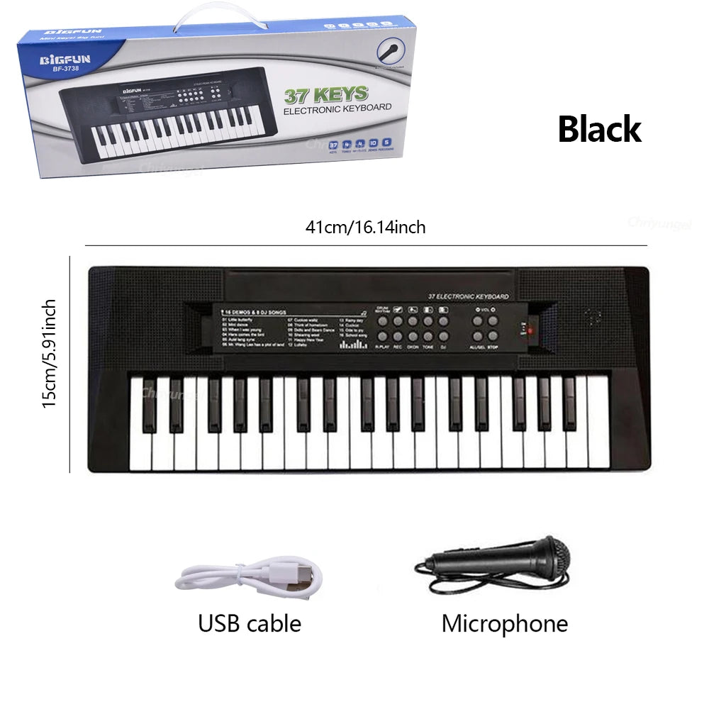37 Keys Kids Electronic Piano Organ keyboard with Microphone